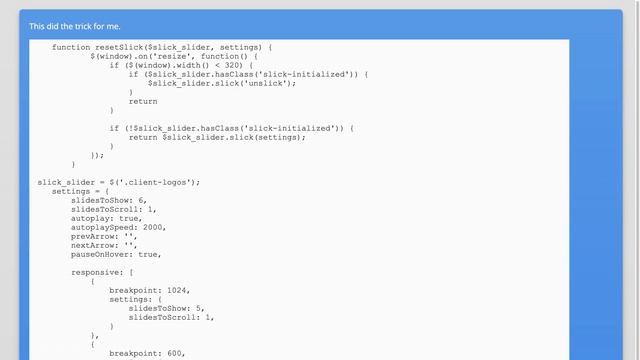 Responsive breakpoints not working for slick slider смотреть онлайн