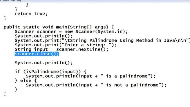 String Palindrome Using Method in Java смотреть онлайн