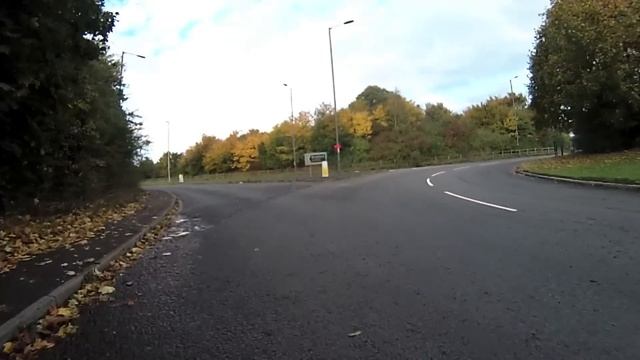 Careless Corsa Driver.  Camera On Handlebars.  Roundabout Was Clear - Driver Overtook From Behind