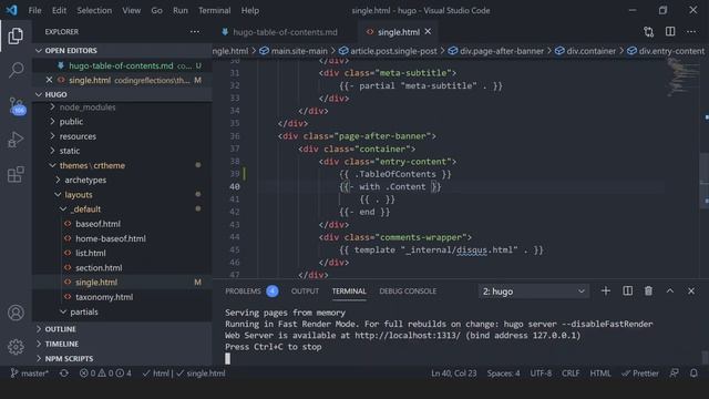 How to Add Table of Contents to a Hugo Site смотреть онлайн