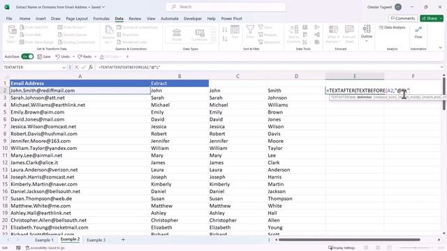 Extract Name, Domain or Email Address From Column in Excel | Formula and Flash Fill смотреть онлайн