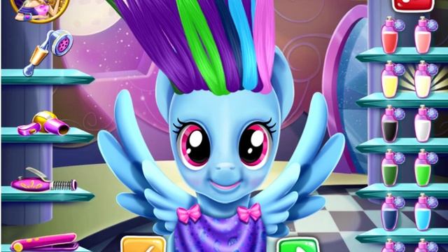 Моя маленькой пони делаем прическу и наряжаем маленькую пони My little pony смотреть онлайн