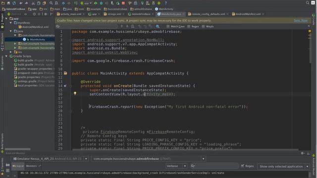 5- Firebase crash اقتاص الاخطاء مستخدمي التطبيق смотреть онлайн