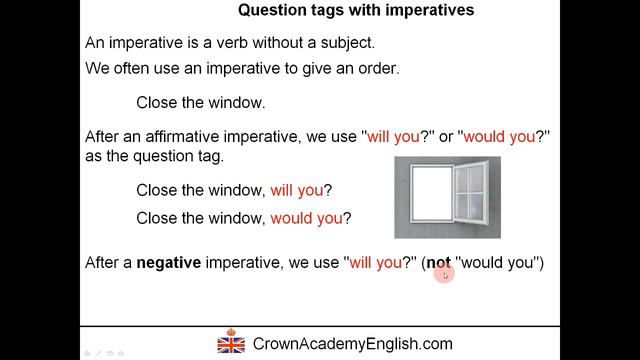 QUESTION TAGS Advanced rules - English lesson смотреть онлайн