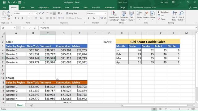 Microsoft Excel - How to understand ranges vs. tables смотреть онлайн