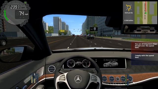 City Car Driving-Mercedes benz S63 AMG(W222) [Fast Driving] смотреть онлайн