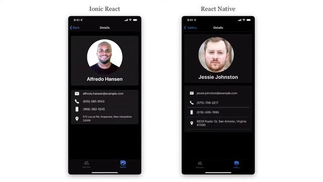 Ionic react vs RN demos transitions смотреть онлайн