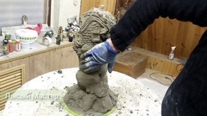 Сделал домик для сада по сказки пенопласт цемент песок и шедевр готов