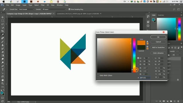 Company Logo Design Tutorial - Adobe Photoshop CC 2018 смотреть онлайн