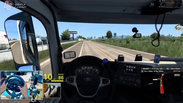 ETS2 Ford Fmax - Mapa RBR 1.47 - Thrustmaster RS GT смотреть онлайн