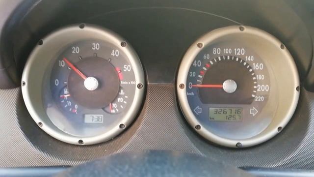 VW Polo Classic 1.9 SDi cold start, -16 °C смотреть онлайн