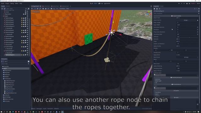 Godot: Verlet Rope Plugin (gdscript and c#) смотреть онлайн