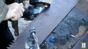 Точу пилу двуручку "колымку"