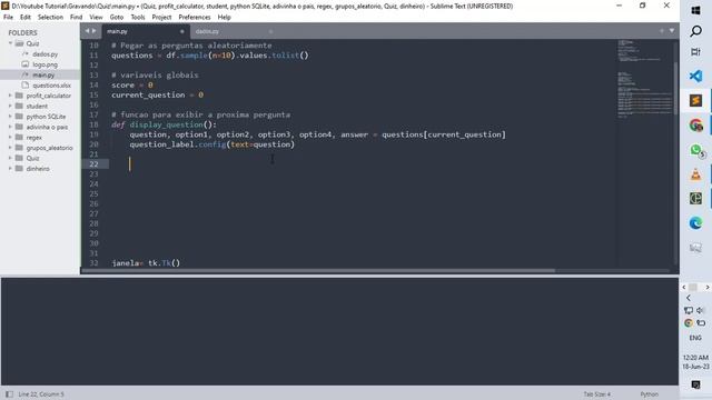 Como criar um Quiz em Python | Jogo de perguntas e respostas em Python Parte #04 смотреть онлайн