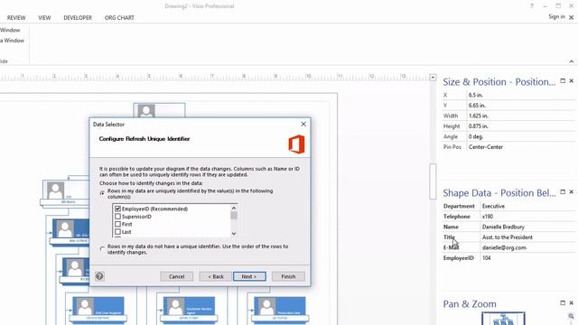 Visio Pro 2013 Training: How to Link Org Charts to Excel Data смотреть онлайн