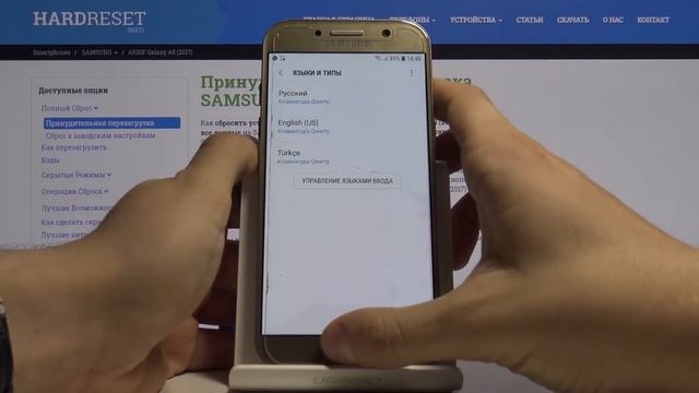 Как изменить язык клавиатуры на Samsung Galaxy A5 2017 — Языковые настройки смотреть онлайн