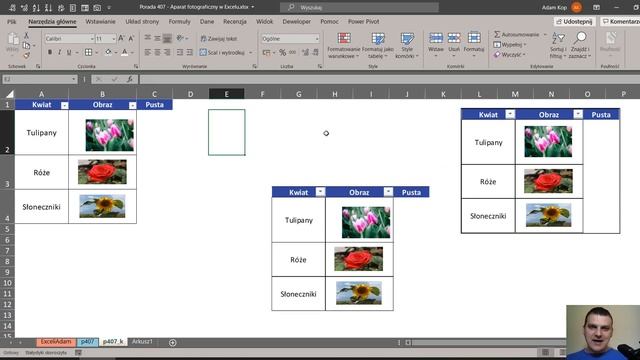 Excel - Aparat fotograficzny robienie zdjęcia w Excelu - porada 407 смотреть онлайн