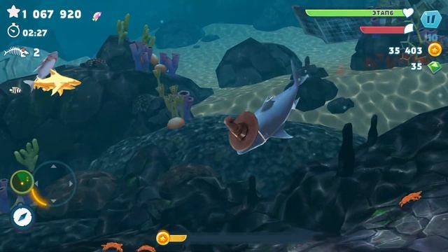 Большая Белая Акула Покоряет Сушу! Съел Человека-Акулу! [Hungry Shark Evolution] #10 смотреть онлайн