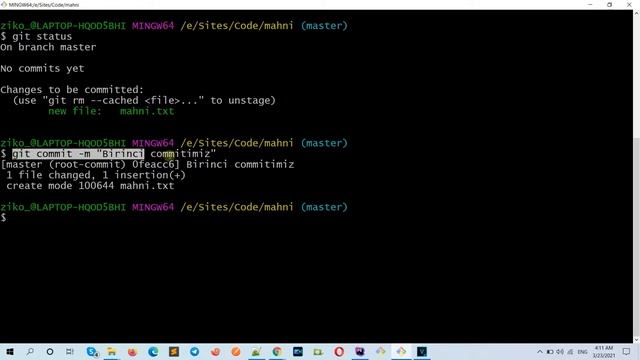 Git dersleri - Git commit | AyTi Qaqaş | VCS смотреть онлайн
