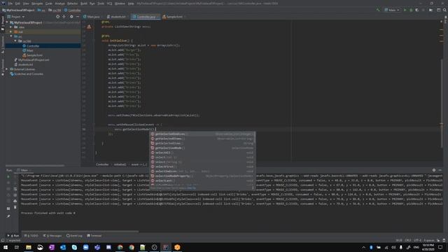JavaFX Listview Event Listener смотреть онлайн