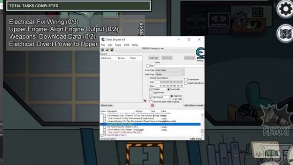 Among us cheat engine table