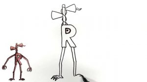 Рисуем Сиреноголовый и Алфавит Лор в одном рисунке