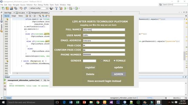 login and register forms in java смотреть онлайн