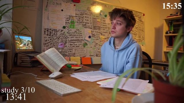 LIVE | 12-HOUR Study With Me (1 Part) ?? Rain Sounds & Pomodoro Timer 60 & 10