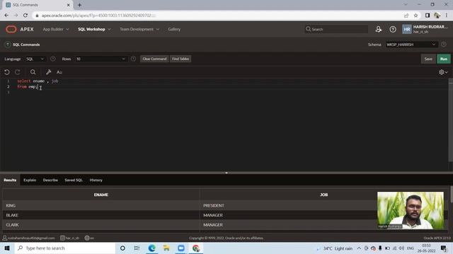 Retrieve data from a table by using select clause || SELECT STATEMENT || oracle SQL | oracle apex. смотреть онлайн