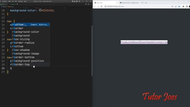 CSS Horizontal Navigation Bar | Advance CSS Tutorial in Tamil смотреть онлайн