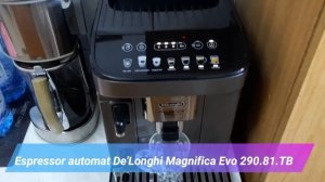 Preparare Espresso cu DeLonghi Magnifica Evo 290.81.TB Espressor Automat