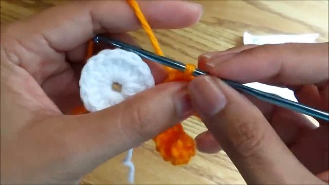 Crochet Square Motif - Daisy Flower