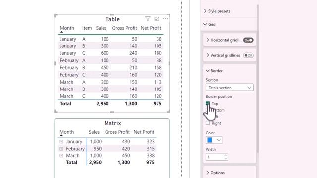 Power BI - remove/alter default column header line or total lines on table or matrix смотреть онлайн