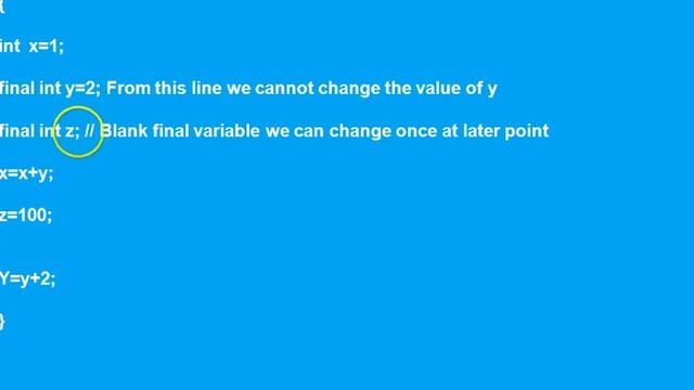 Explain final local variables in java? смотреть онлайн