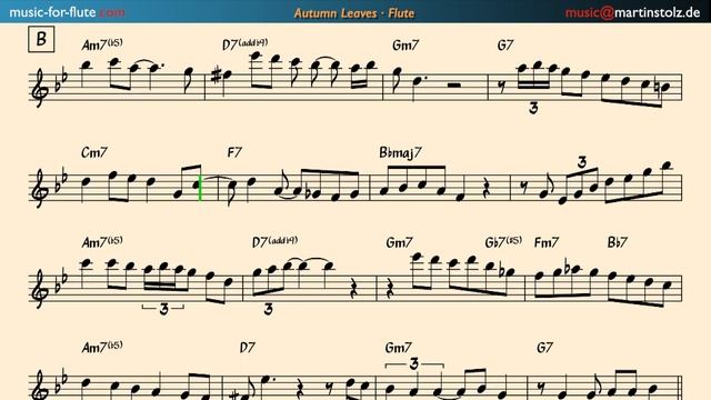 How to play "Autumn Leaves" in a Latin version with your flute! смотреть онлайн