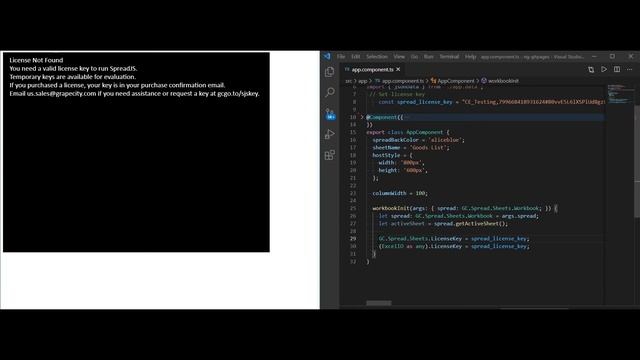 How to Set Your License Keys with SpreadJS Angular смотреть онлайн