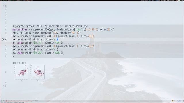 summarize posterior distribution and model fit with python and emacs смотреть онлайн