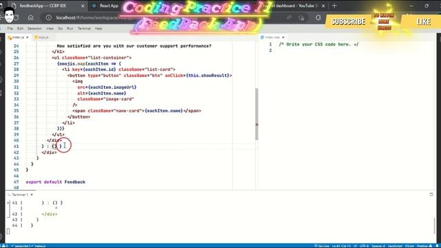 ReactJS Coding Practice 11 (Feedback App) смотреть онлайн