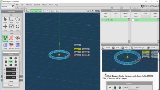 Metasequoia 4 Tutorial For Beginner Level 1 : How To Make 3D Donuts #phionestudio#metasequoia4 смотреть онлайн