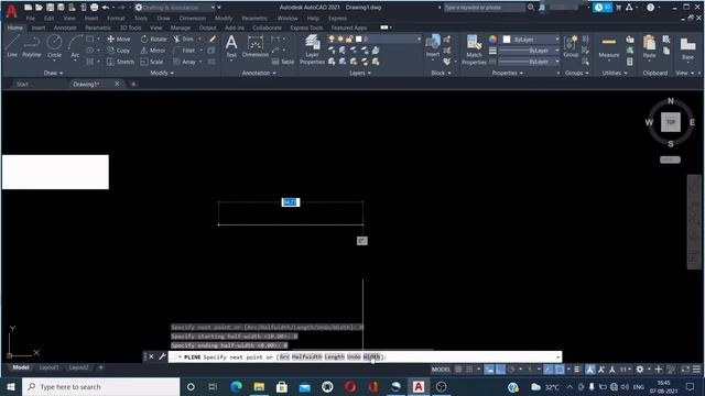 AutoCAD (2D+3D) Section-02: Draw Toolbar Lec-03 Polyline смотреть онлайн