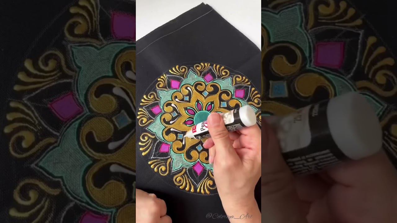 Ия Лямкина самостоятельно шьёт и расписывает шоппер! Жидкий жемчуг от ТАИР! #декор #painting #diy смотреть онлайн