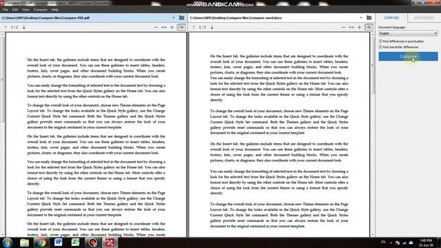 How to Compare PDF file/document vs Word file/document, PDF with word document in Urdu. смотреть онлайн