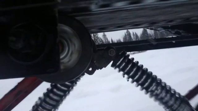 Самодельный снегоход работа задней подвески. смотреть онлайн