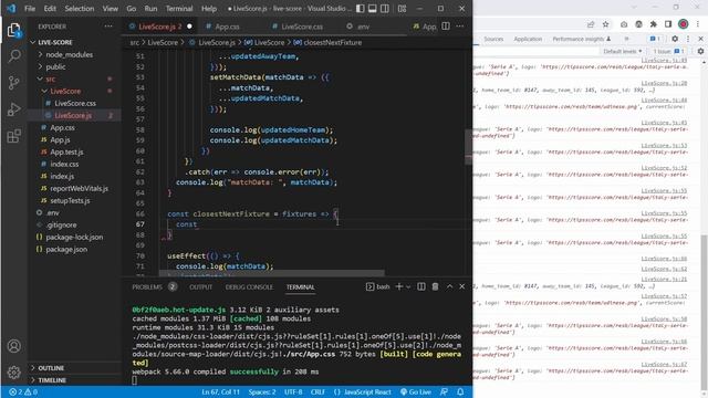 Live Score App with React смотреть онлайн