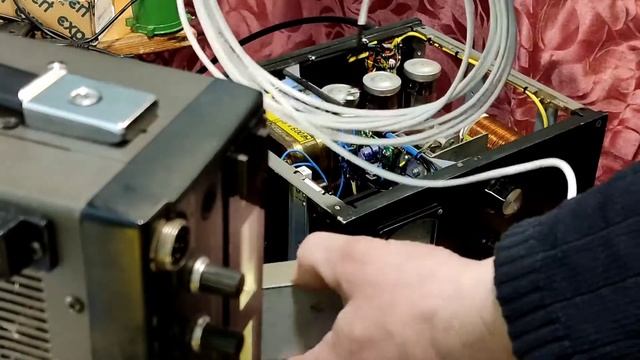 Усилитель мощности на 3-х лампах ГУ-50: Устанавливаем ток покоя. Подаём возбуждение. смотреть онлайн