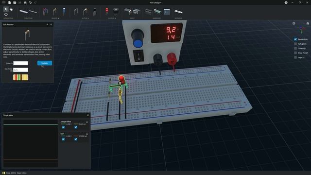 Voltage Divider With Resistors - Crumb Circuit Simulator смотреть онлайн