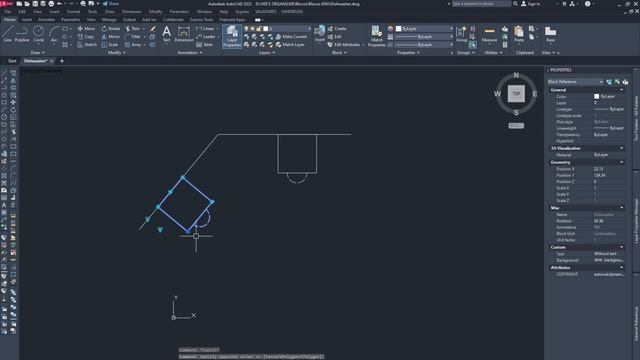 Autocad Dynamic Block - Dishwasher (Plan) смотреть онлайн
