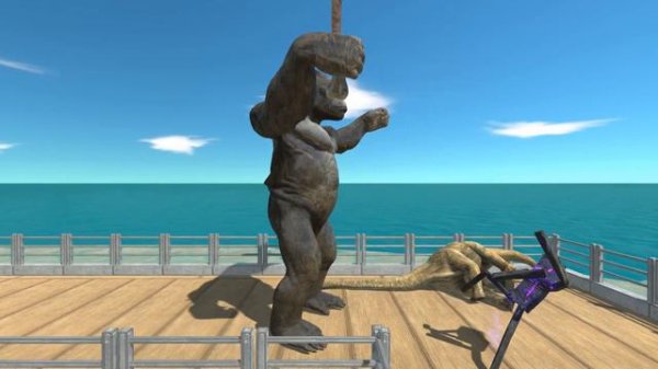 King Kong vs Rainbow Friends OASIS DEATH RUN - Animal Revolt Battle Simulator