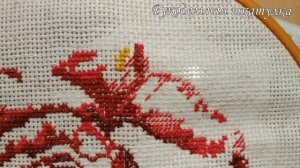 КАК ПЕРЕХОДИТЬ К ДРУГОМУ ЦВЕТУ. #вышивкакрестом для начинающих.