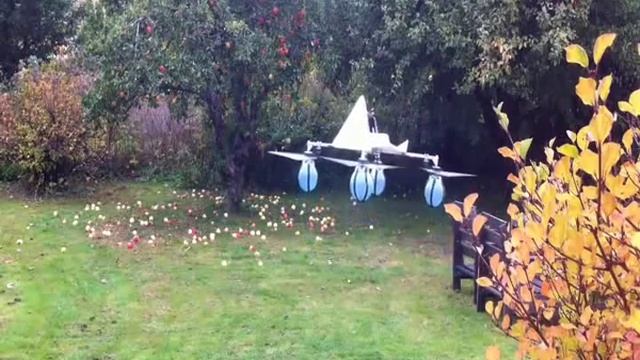 Single blade propeller multirotor test 2 смотреть онлайн